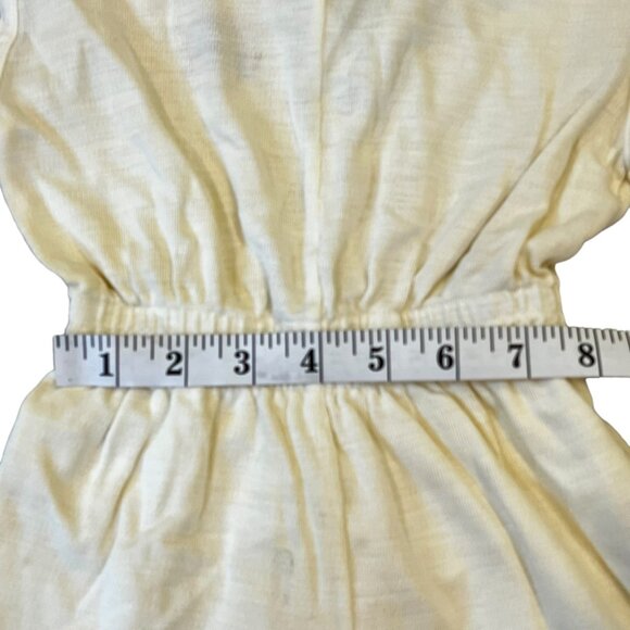 Vintage Girls Ivory Shorts Romper Red & Blue Crest Zip Front - Picture 7 of 9